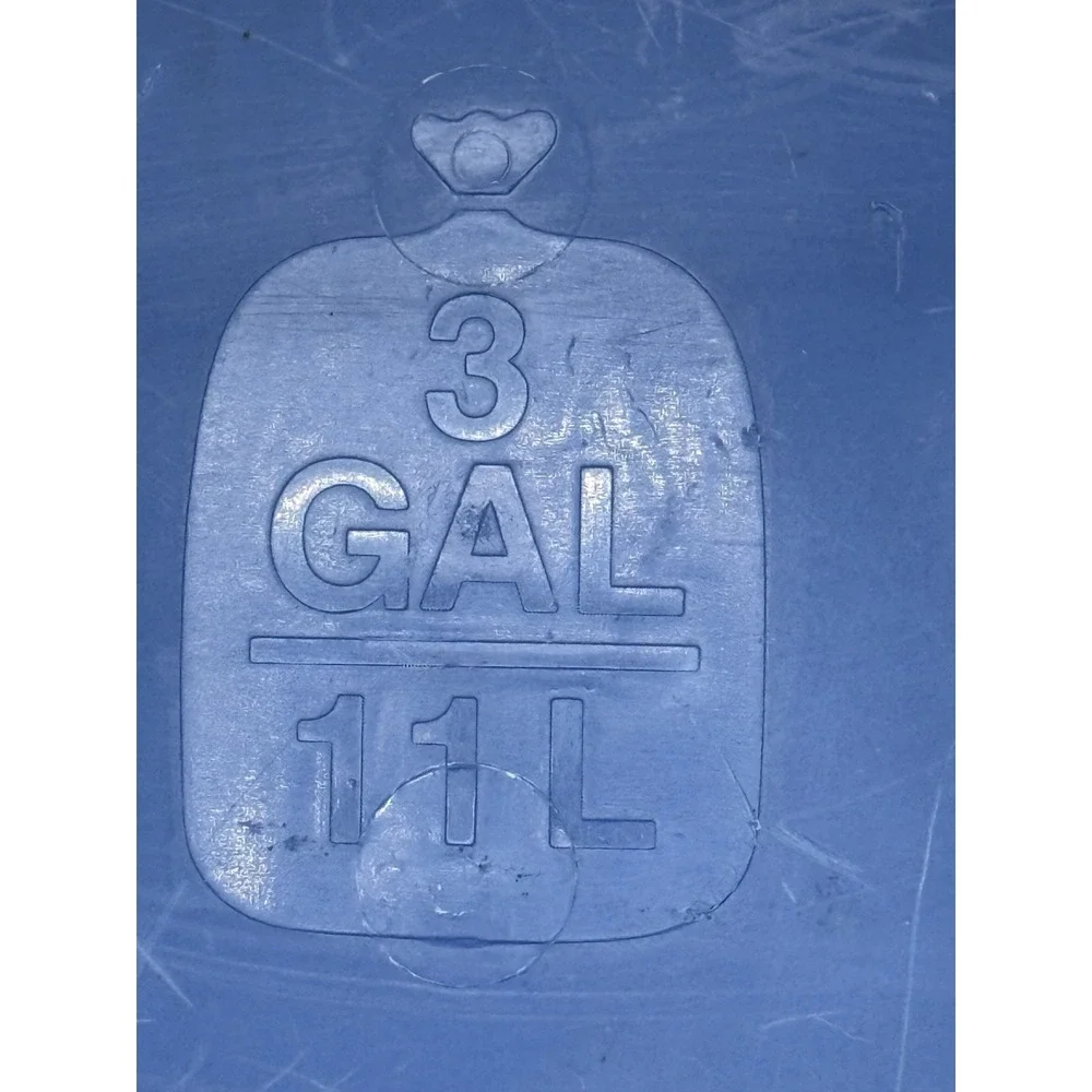 VTG 1998 Contour‎ Rubbermaid Vanity Waste Basket Trash can 2305 Blue 3 Gal